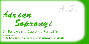 adrian sopronyi business card